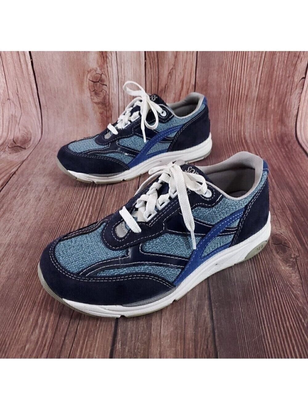 SAS Womens 7 W Blue Tour Mesh LT Comfort Walking Tripad Comfort Shoes Sneakers